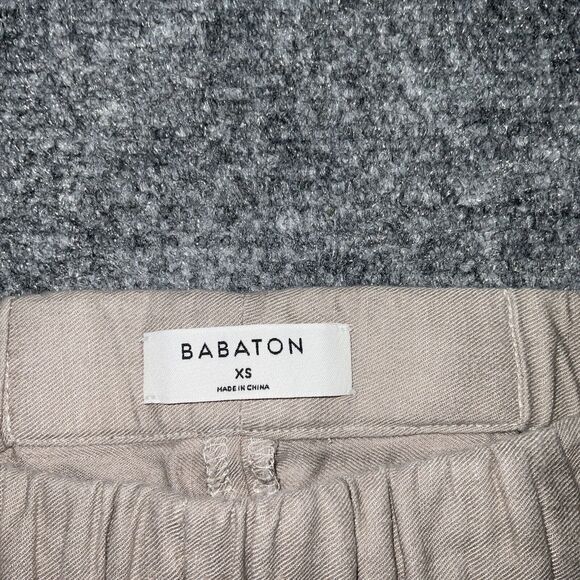 Babaton Aritzia Pants Womens Size XS Beige Dexter Linen Blend Jogger Casual - Picture 2 of 11